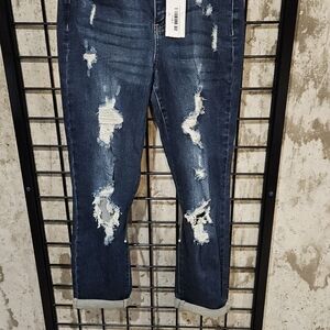 Judy blue boyfriend fit high waist dark blue womens size 5/27 new